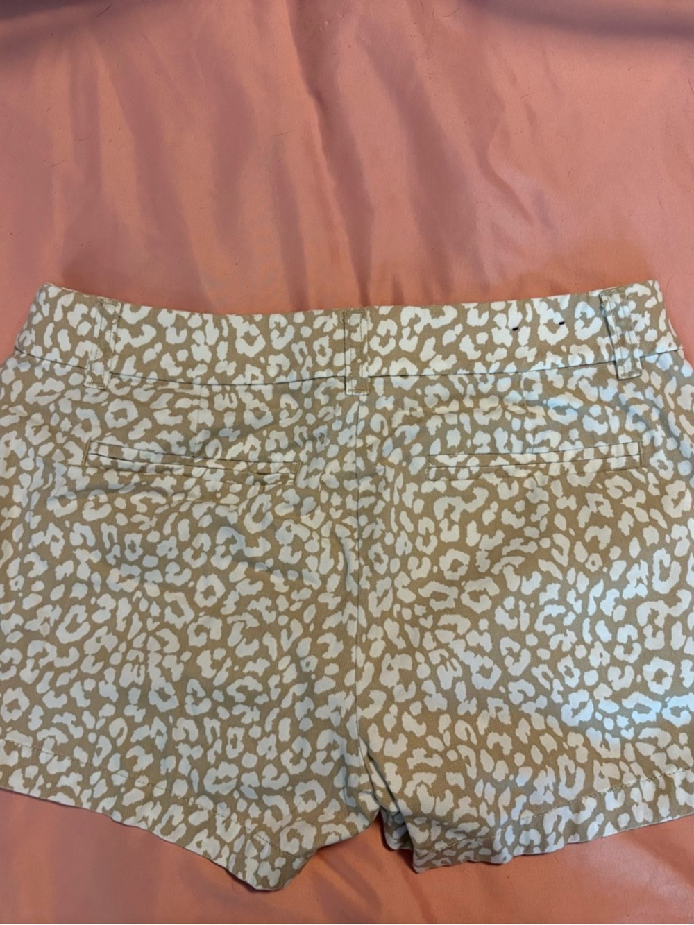 J. Crew Leopard-Print Chino Shorts Women’s size 4 Preppy Coastal Summer Resort - Picture 3 of 4